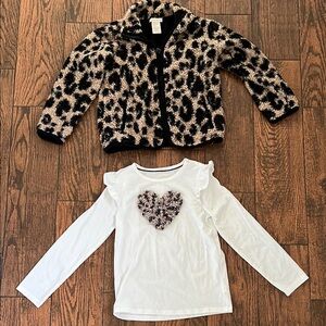 Black and Brown Plush Cheetah Print Fuzzy Jacket and Matching Top